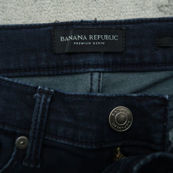 Banana Republic Jeans Womens Size 27 Blue Low-Rise Skinny Denim Pants 27" Inseam - Picture 10 of 16